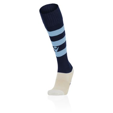Usta hockey hoop sock, navy/sky. junior