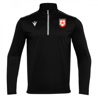 Sweat entrainement havel 1/4 zip noir avec logo brodé