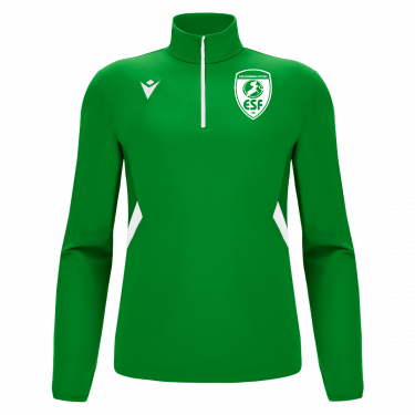 Piave  1/4 zip vert avec logo brodé