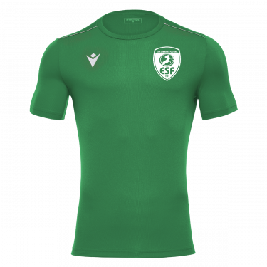 Maillot rigel hero vert avec logo floqué