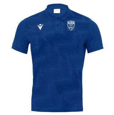 Polo thavil bleu logo club sérigraphié blanc