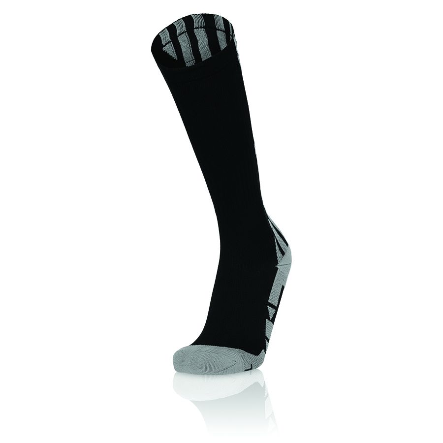 Macron Endurance - calza tecnica compressione graduata alta running ner/gri | Immagine 1