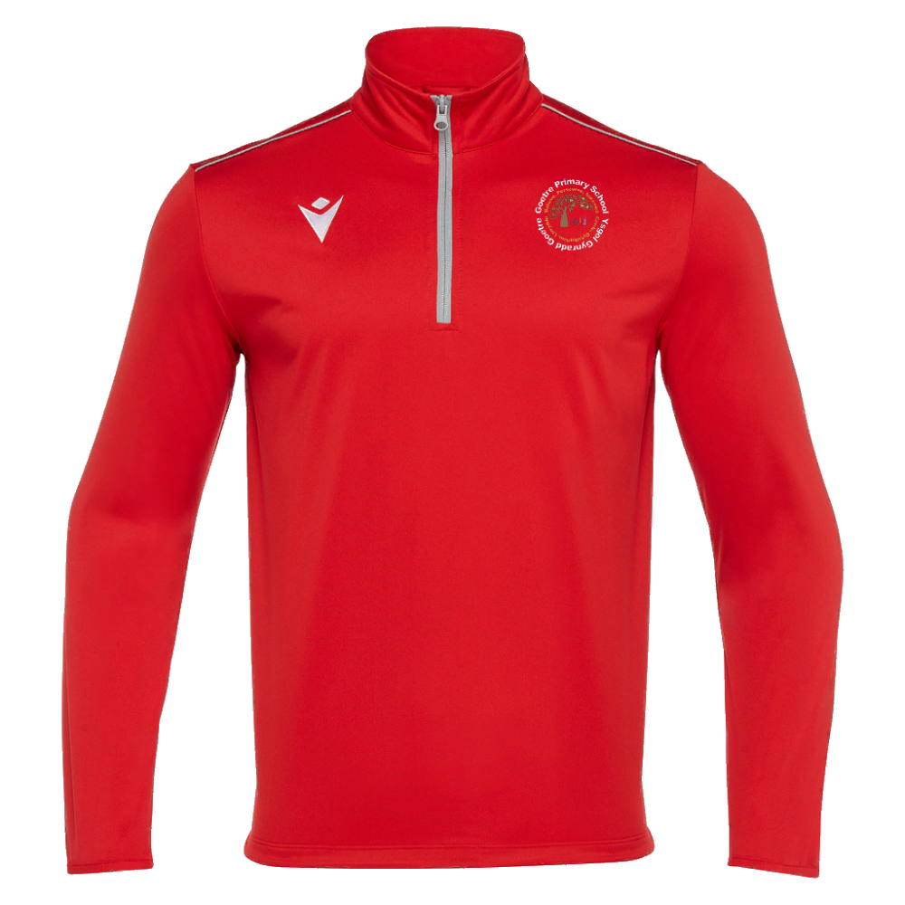 Macron Havel 1/4 zip jersey jr red | Image 1
