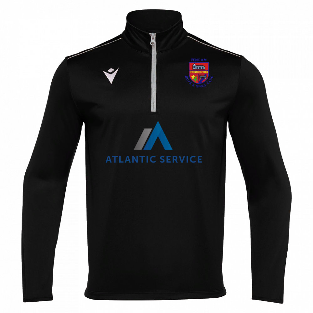 Macron Havel 1/4 zip jersey blk jr | Image 1