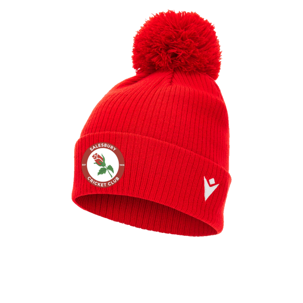 Macron Snow pom pom beanie red | Image 1