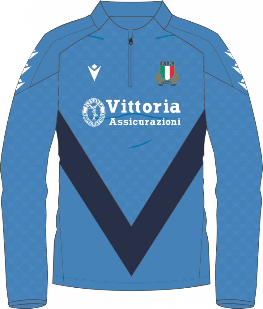Macron Fir m24/25 trng 1/4 zip top azr/nav sr | Immagine 1