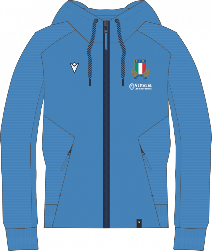 Macron Fir m24/25 ath rhodos cust hoody azr jr | Immagine 1