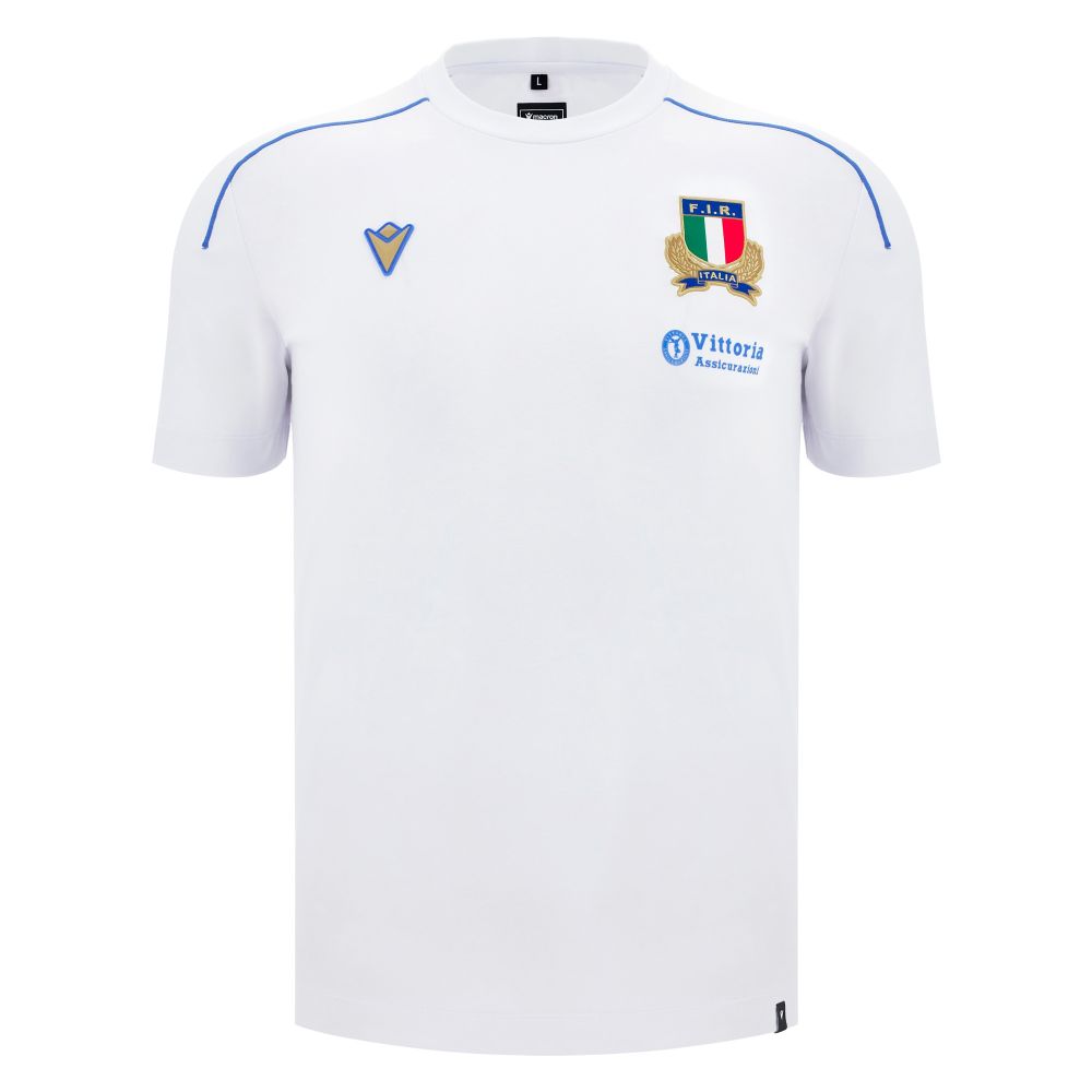 Macron Fir m25/26 ath cstm cttn shirt wht ss jr ns/ns | Immagine 1