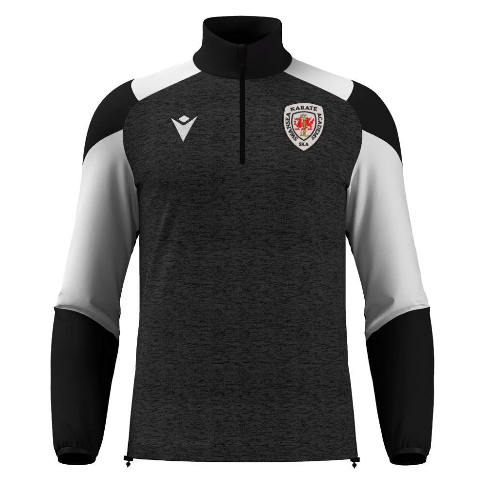 Macron Cuzco 1/4 zip jersey blk/wht sr | Image 1