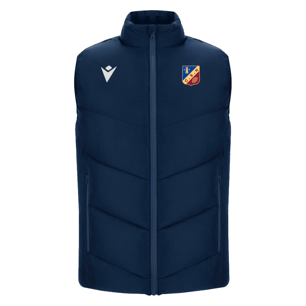 Macron Doudoune sans manche coldmire marine - brodé | Image 1