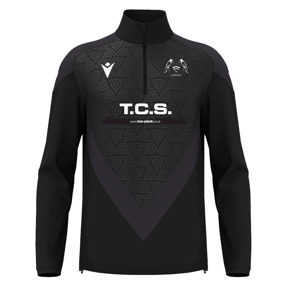 Macron Anduin 1/4 zip jersey blk [sponsor] jr | Image 1