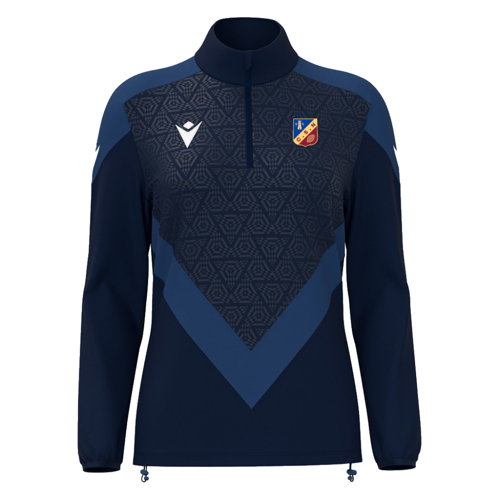 Macron Sweat 1/4 zip anora femme marine - logoté | Image 1