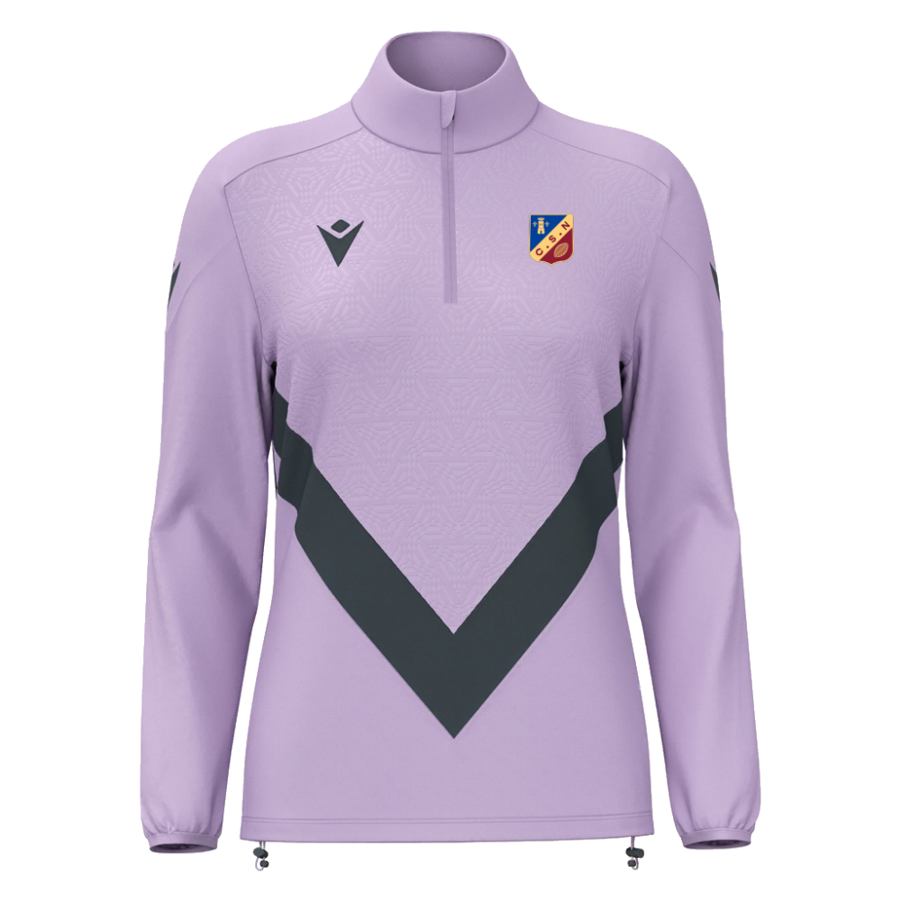 Macron Sweat 1/4 zip anora femme gris - logoté | Image 1