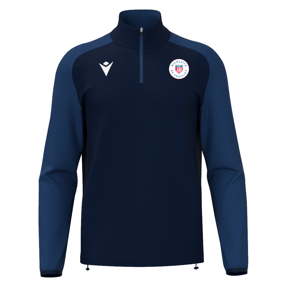 Macron Sweat 1/4 de zip isen marine - logo silicone | Image 1