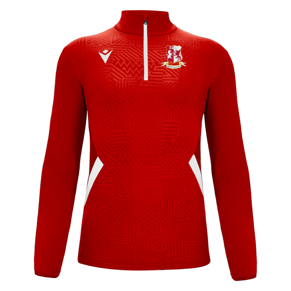 Macron Fraser 1/4 zip jersey red/wht sr | Image 1