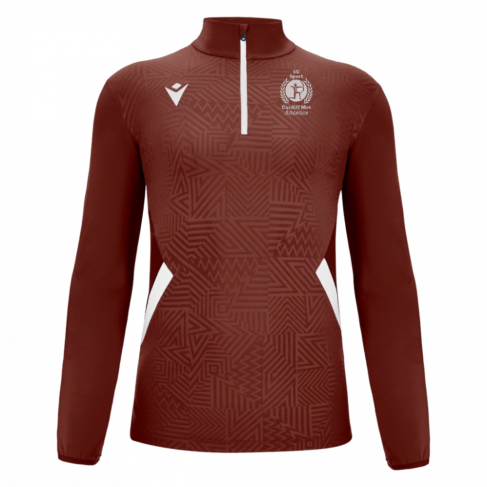 Macron Fraser 1/4 zip jersey crd/wht sr | Image 1