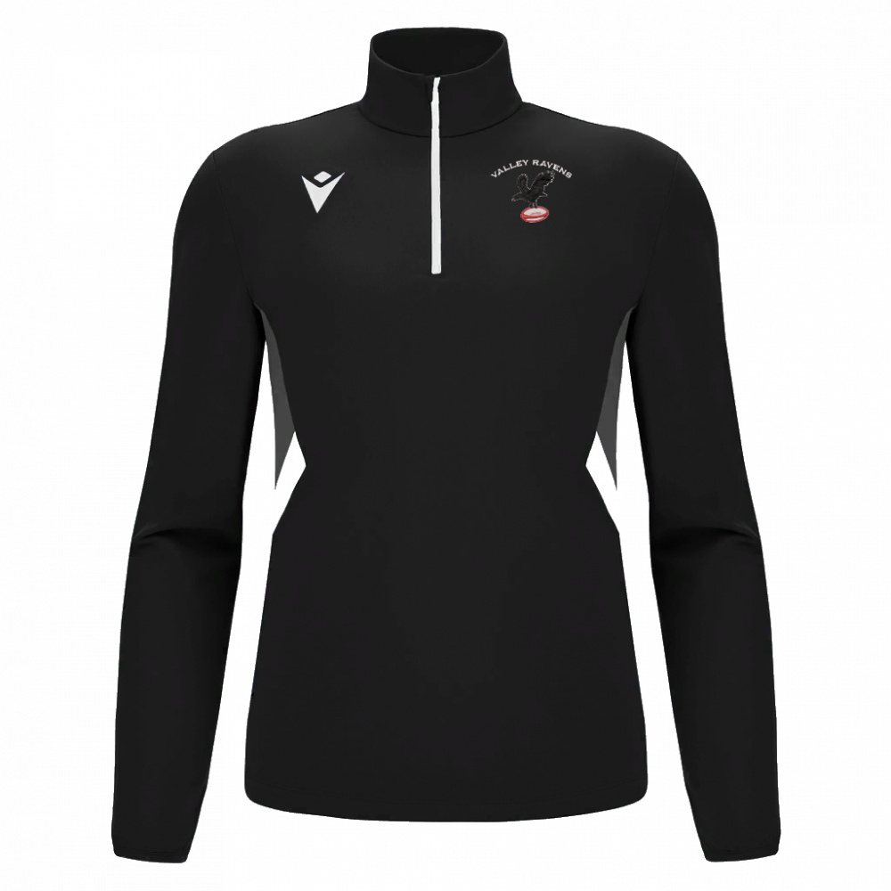 Macron Piave 1/4 zip jersey blk/wht jr | Image 1