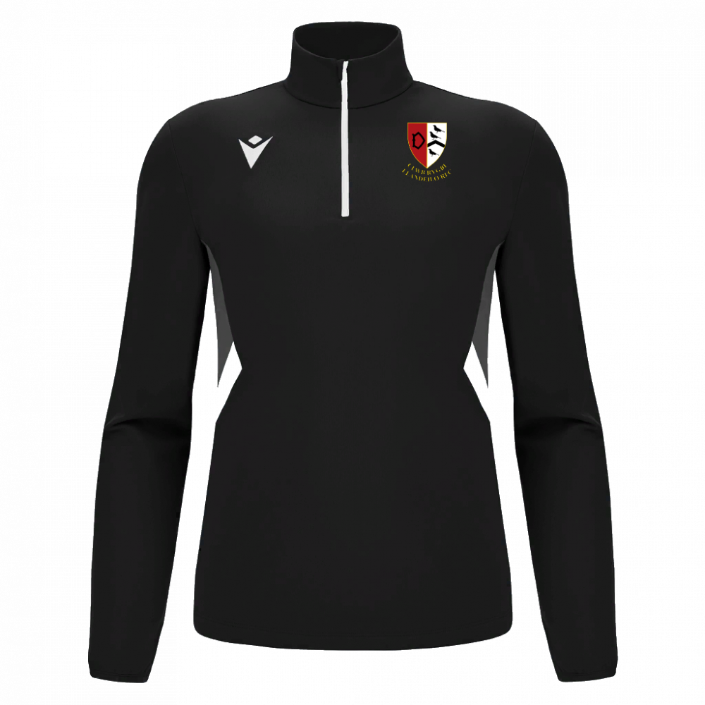 Macron Piave 1/4 zip jersey blk/wht sr | Image 1