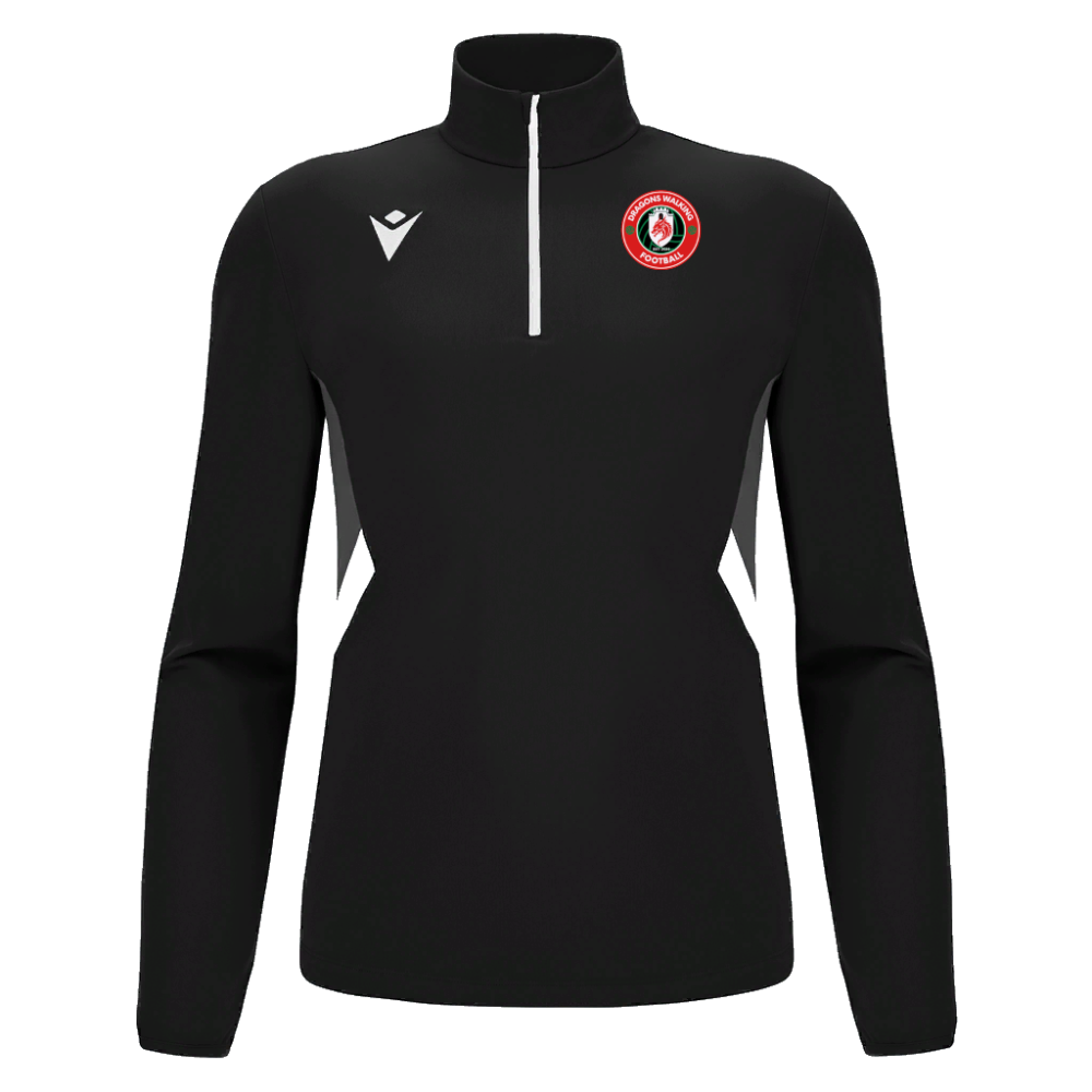 Macron Piave 1/4 zip jersey blk/wht sr | Image 1