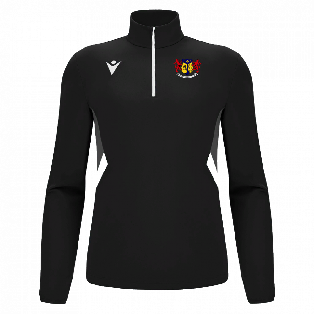 Macron Piave 1/4 zip jersey blk/wht jr | Image 1