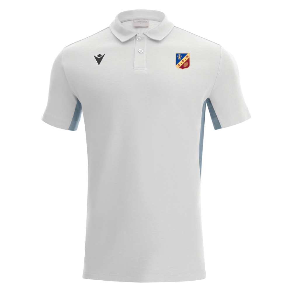 Macron Polo coton clarinet blanc - logoté | Image 1