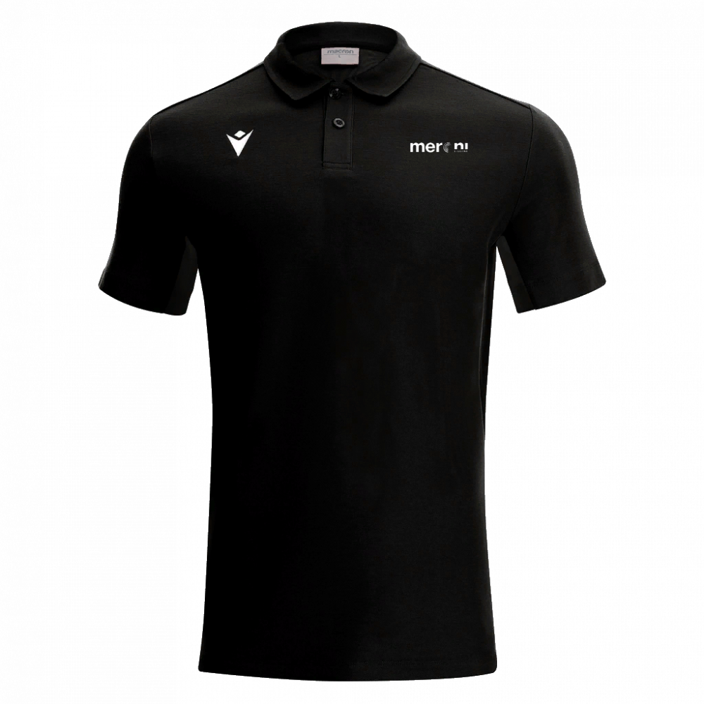 Macron Polo nera ''solo logo'' | Immagine 1