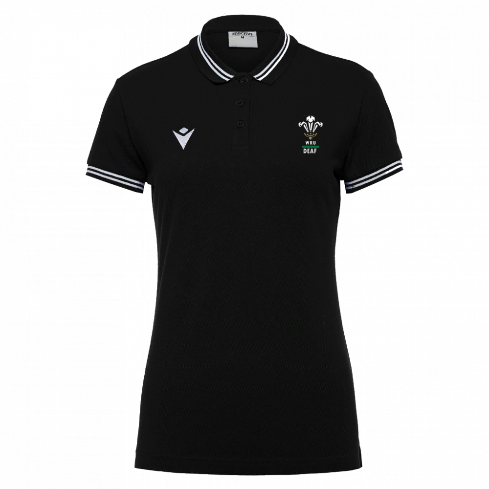 Macron Women's cotton polo shirt hambo blk jr | Image 1