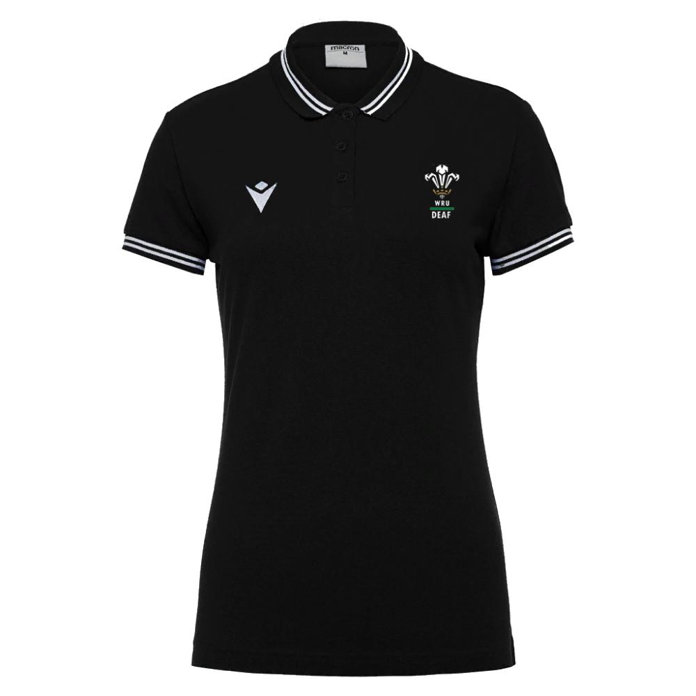 Macron Women's cotton polo shirt hambo blk sr | Image 1