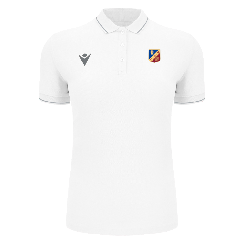 Macron Polo waltz femme blanc - logoté | Image 1