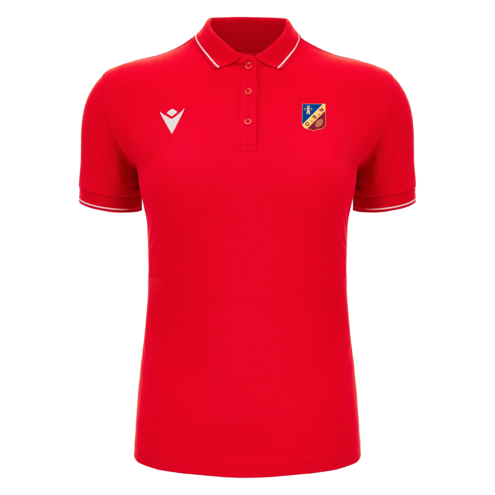 Macron Polo waltz femme rouge - logoté | Image 1