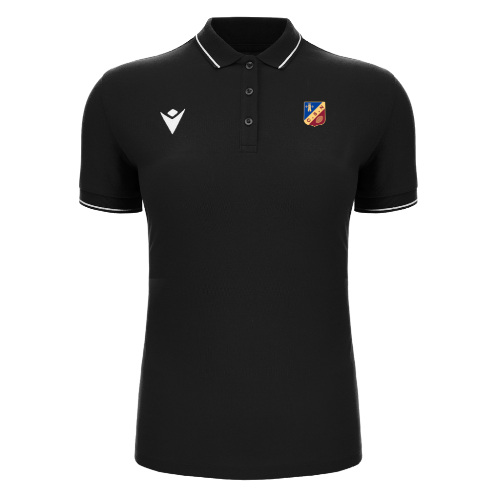 Macron Polo waltz femme noir - logoté | Image 1