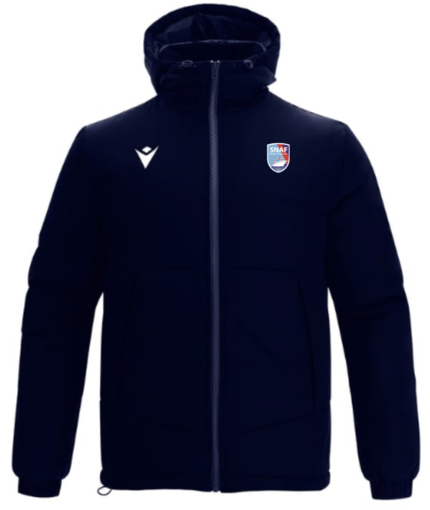 Macron Bomber de sortie andes navy avec logo brodé | Image 1