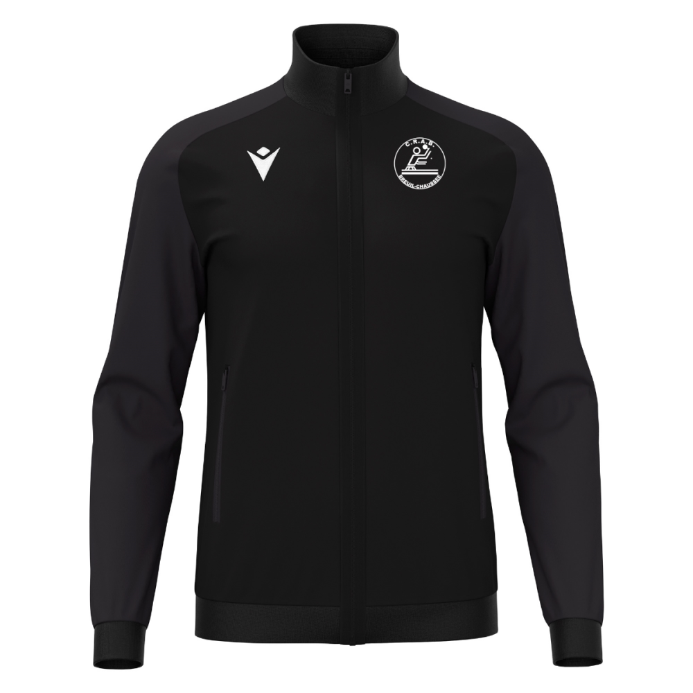 Macron Veste zippée anubis noir logo sérigraphié | Image 1