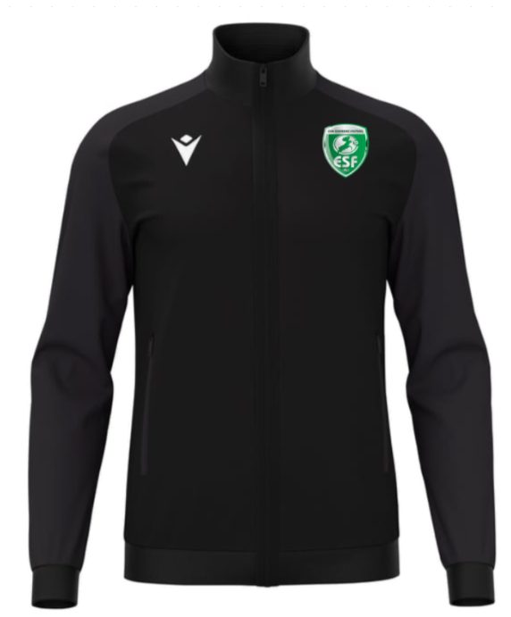 Macron Veste de sortie anubis noire avec logo floqué | Image 1