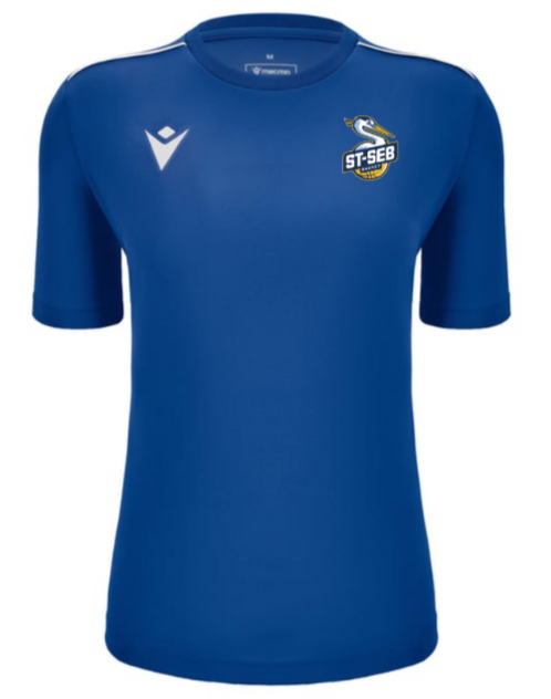 Macron Surmaillot féminin ariel bleu royal avec logo floqué | Image 1