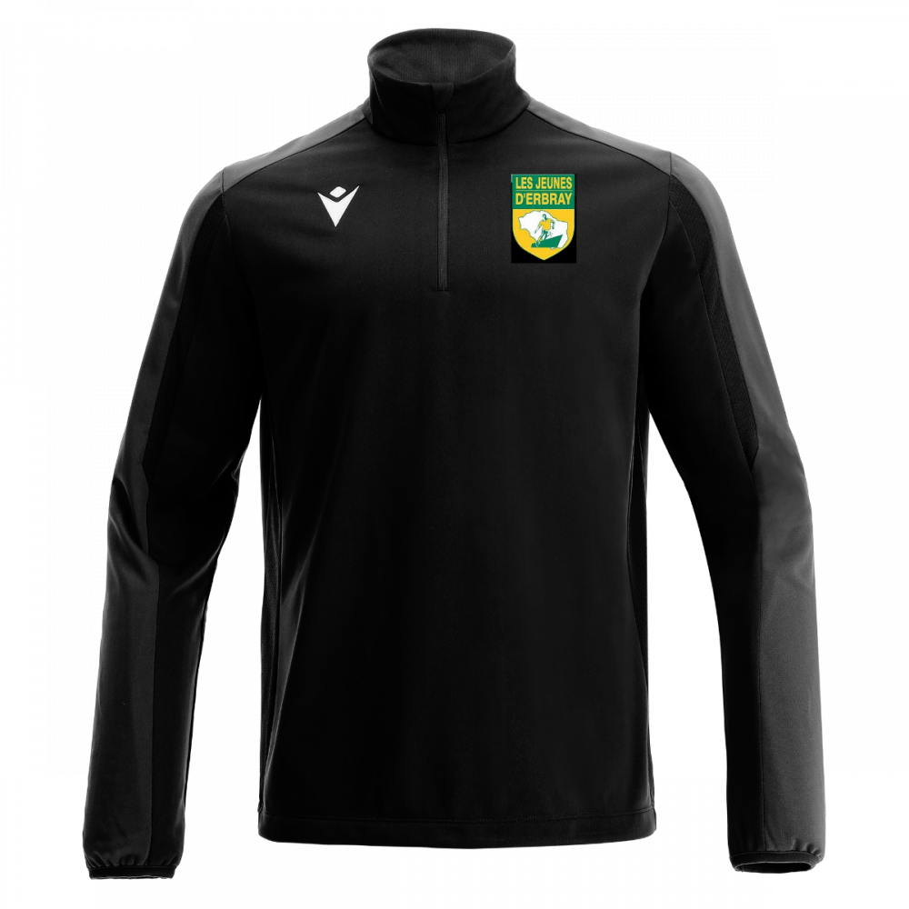 Macron Sweat 1/4 zip arno noir avec logo brodé | Image 1