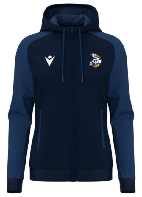 Macron Veste zippée capuche femme atlas navy avec logo floqué | Image 1