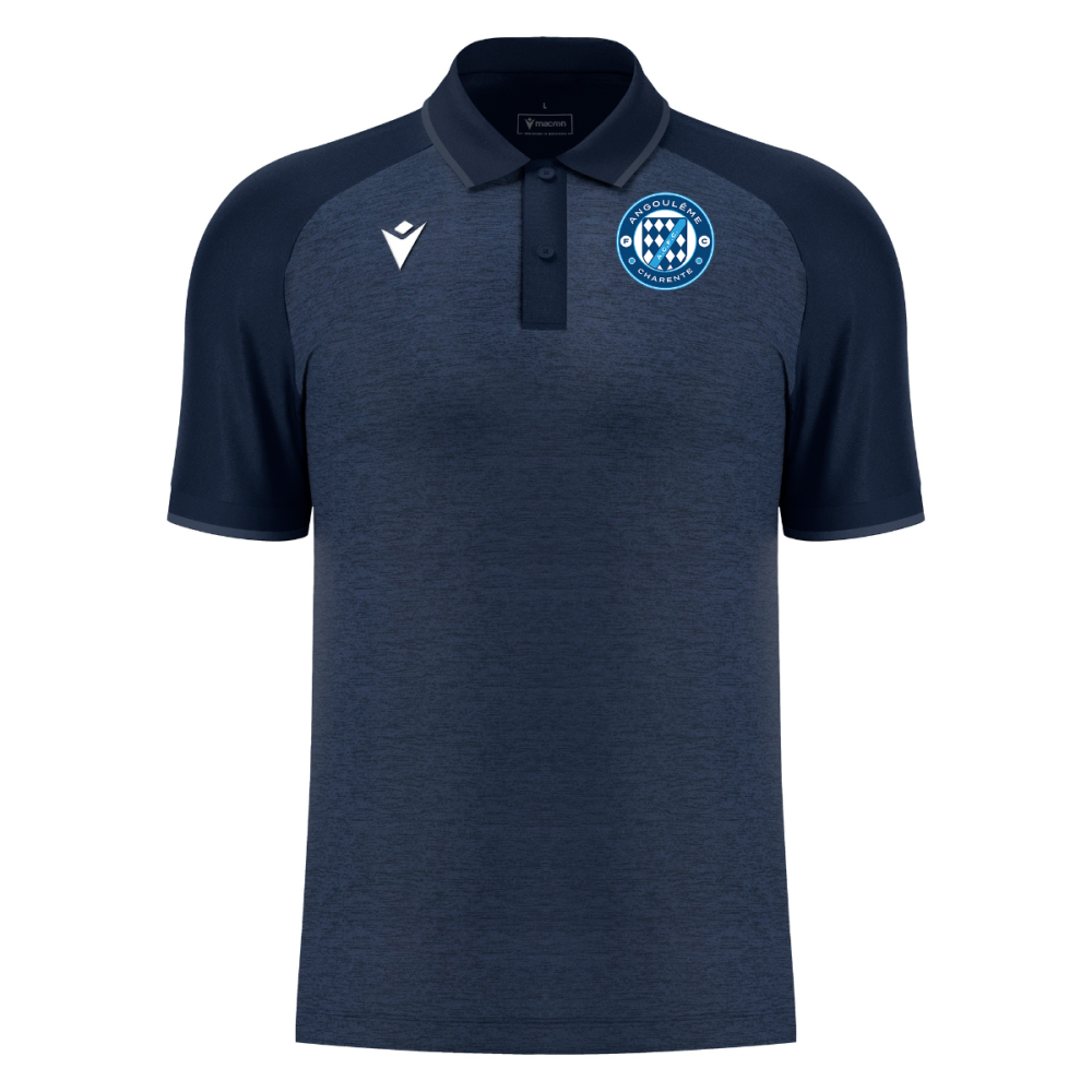 Macron Polo polyester aulos bleu marine logo club s | Image 1