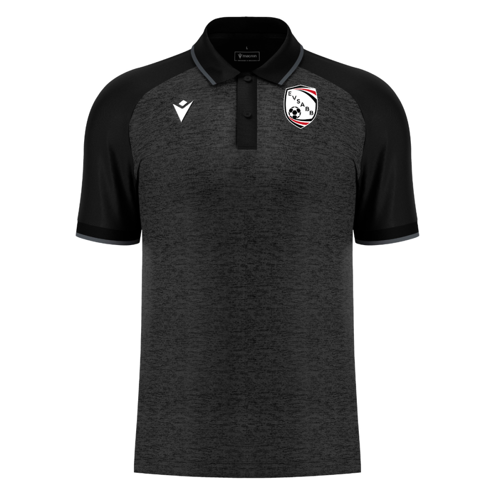 Macron Polo polyester aulos noir logo sérigraphié | Image 1
