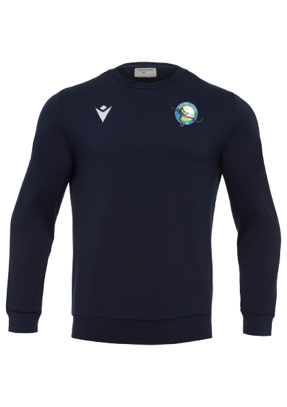Macron Pull coton axima navy avec logo brodé | Image 1