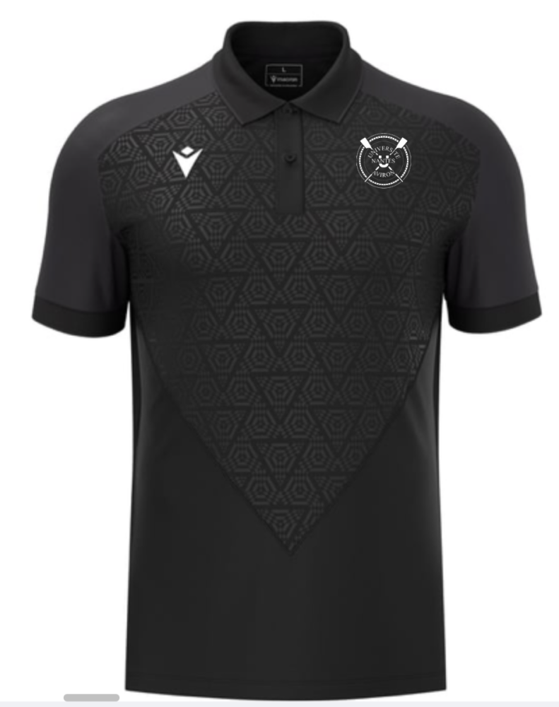 Macron Polo baldwin noir avec logo brodé | Image 1