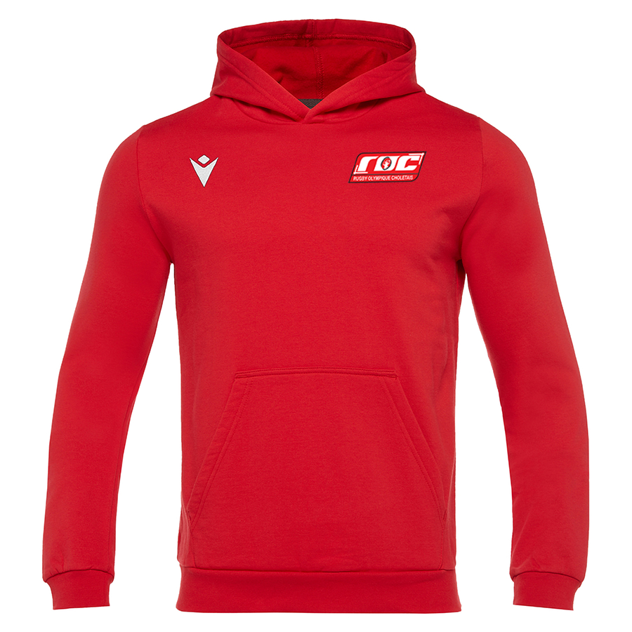 Macron Sweat capuche coton banjo hero rouge logo b | Image 1