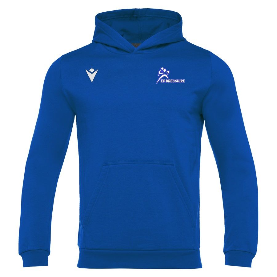 Macron Sweat capuche banjo hero bleu roi logo sérigraphié | Image 1