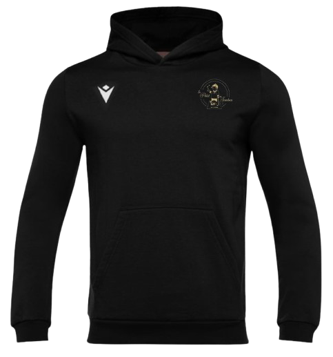 Macron Sweat à capuche banjo hero noir avec logo brodé | Image 1