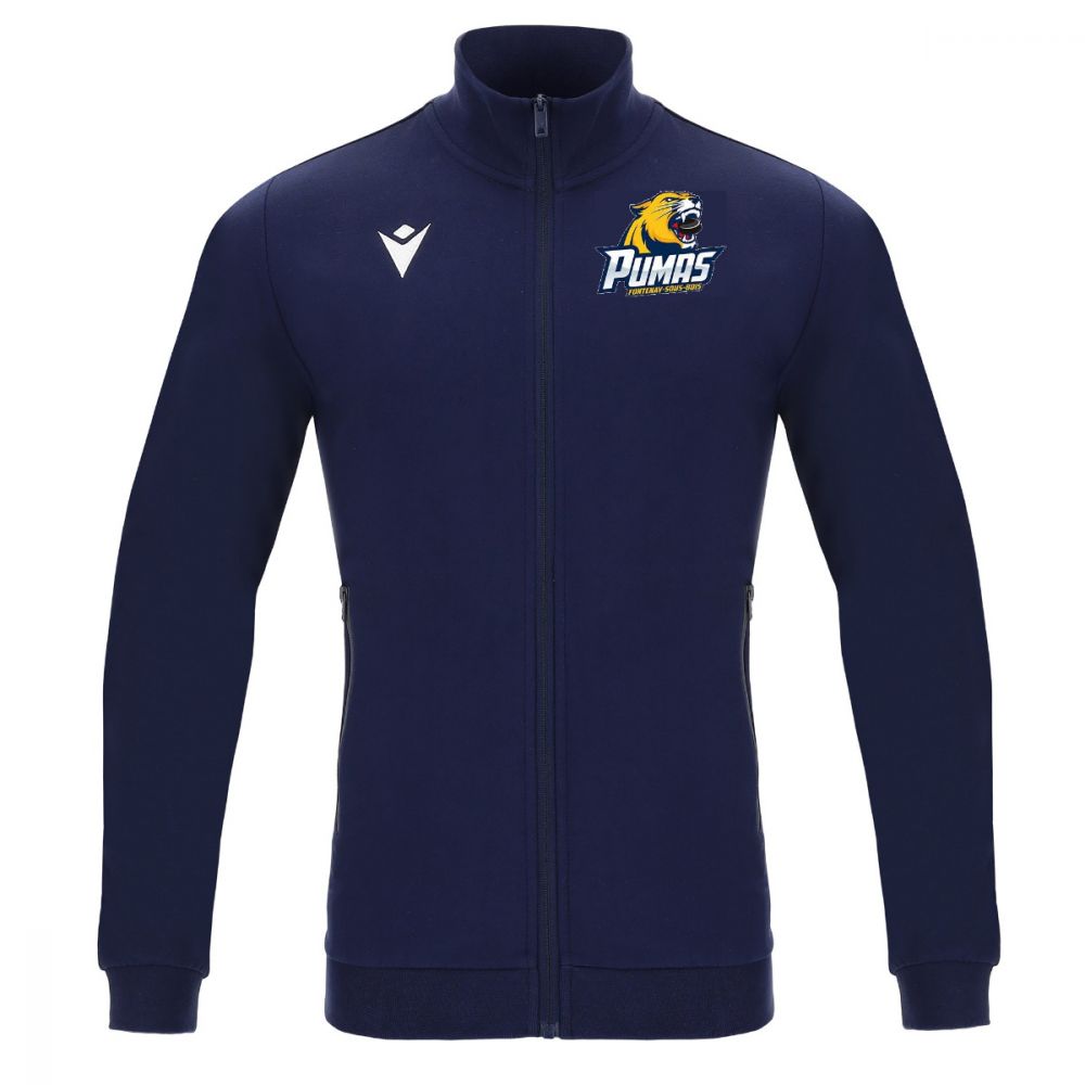 Macron Gamme sportswear veste coton beat bleu marine avec logo pumas brodé | Image 1