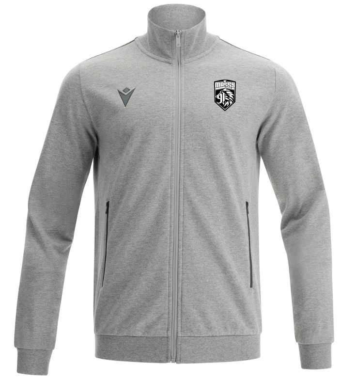 Macron Veste coton full zip beat gris - logoté | Image 1