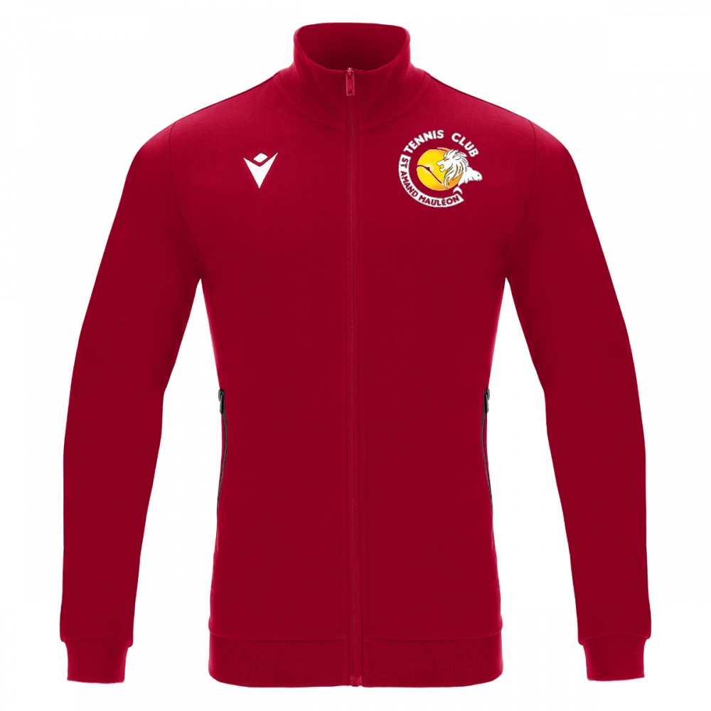 Macron Beat sweat-shirt rouge avec logo brodé | Image 1