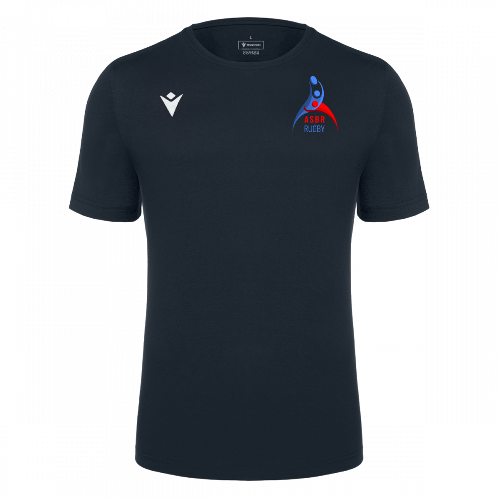 Macron T shirt boost eco navy avec logo floqué | Image 1