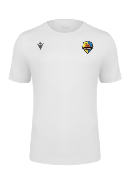 Macron Boost eco t-shirt blanc logo floqué | Image 1
