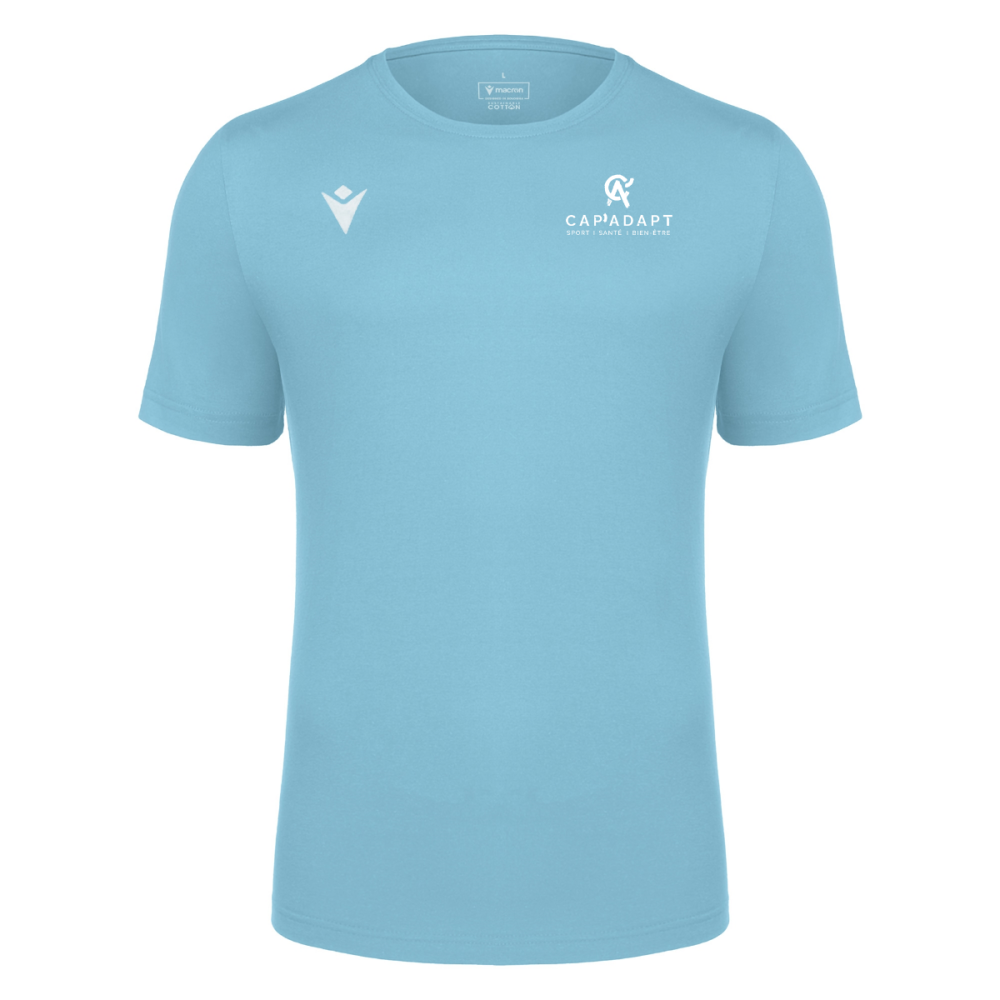 Macron T-shirt coton boost eco bleu ciel logo sérigraphié | Image 1